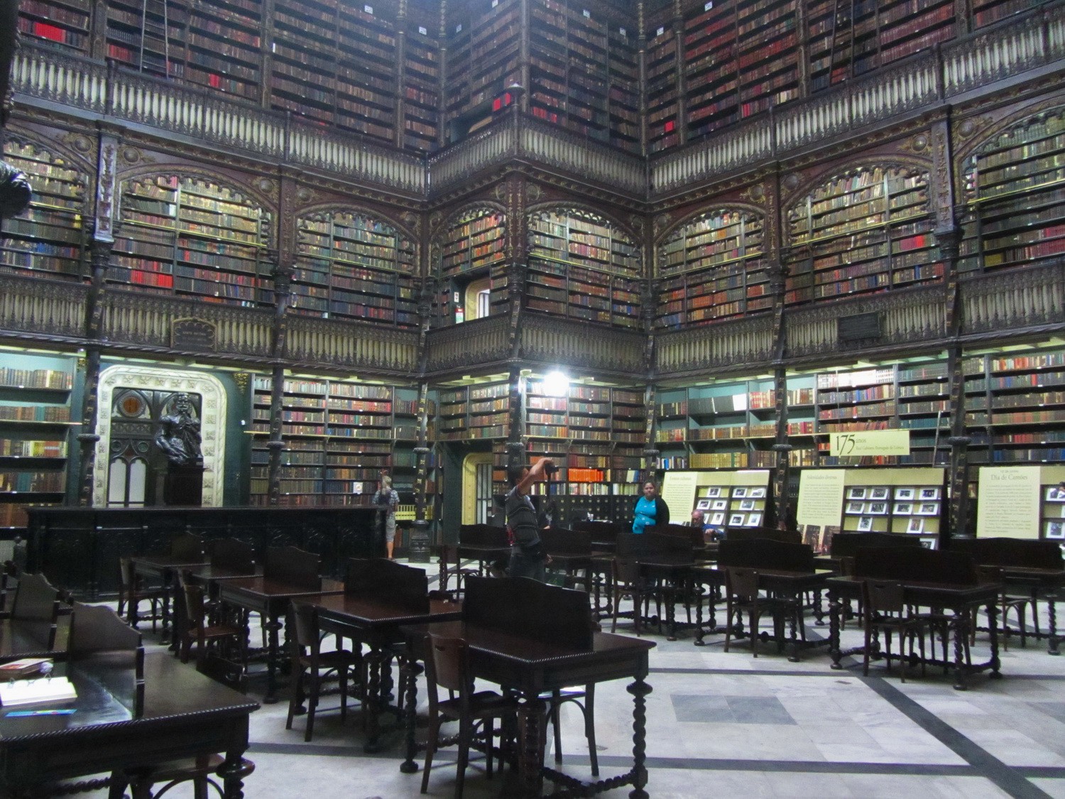 In the huge library